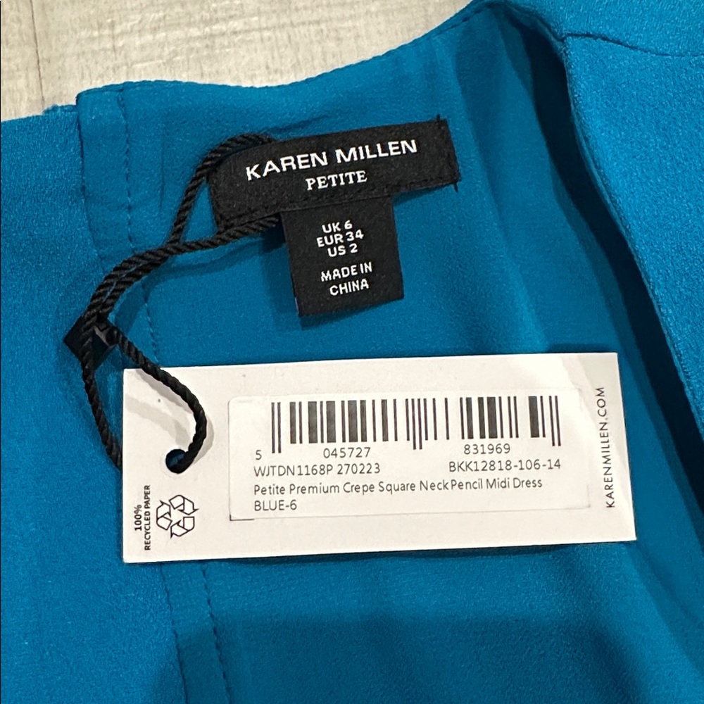 Karen Millen Vibrant Blue Midi Dress - Picture 6 of 6